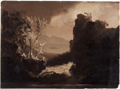 Romantic Landscape (Last of the Mohicans), 1827 by Thomas Cole